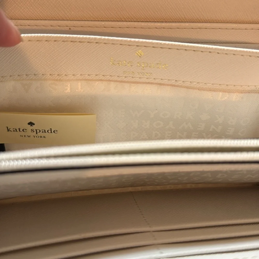 Kate Spade Cream Laser-Cut Wallet